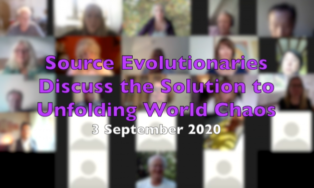 Source evolutionaries discuss the solution to unfolding world chaos